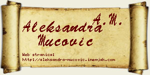 Aleksandra Mucović vizit kartica